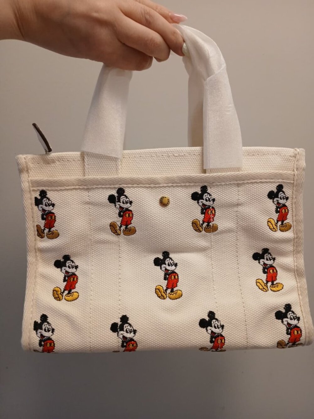 Disney X Coach Cargo Tote Bag with Mickey Mouse Print Signature Canvas - Picture 3 of 8